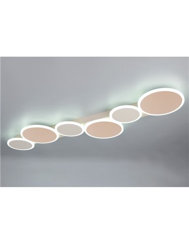 Plafón LED de techo circulos decorativos OVELA 34W 3900lm, 2700 - 6500K IP20 Café