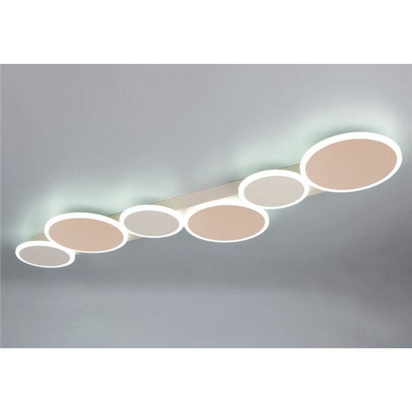Plafón LED de techo circulos decorativos OVELA 34W 3900lm, 2700 - 6500K IP20 Café