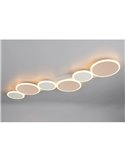Plafón LED de techo circulos decorativos OVELA 34W 3900lm, 2700 - 6500K IP20 Café