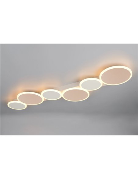 Plafón LED de techo circulos decorativos OVELA 34W 3900lm, 2700 - 6500K IP20 Café