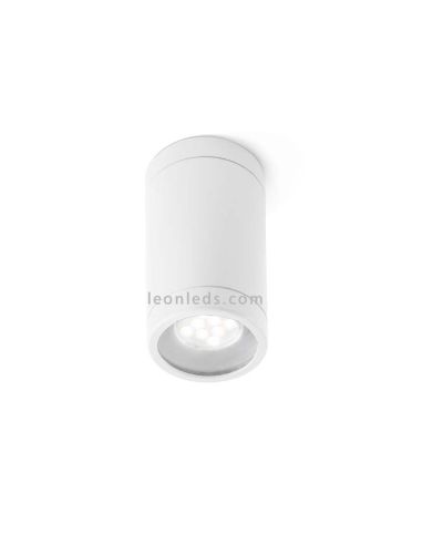 Luminária de teto para exterior Olot 1xGU10 Branco IP44 por Faro Barcelona | Iluminação Leonleds