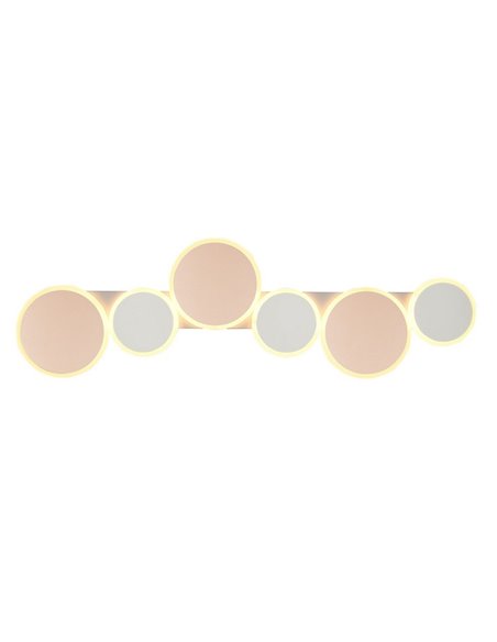 Plafón LED de techo circulos decorativos OVELA 34W 3900lm, 2700 - 6500K IP20 Café