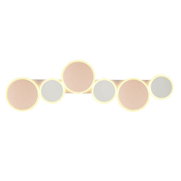 Plafón LED de techo circulos decorativos OVELA 34W 3900lm, 2700 - 6500K IP20 Café