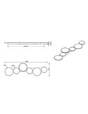 Plafón LED de techo circulos decorativos OVELA 34W 3900lm, 2700 - 6500K IP20 Café
