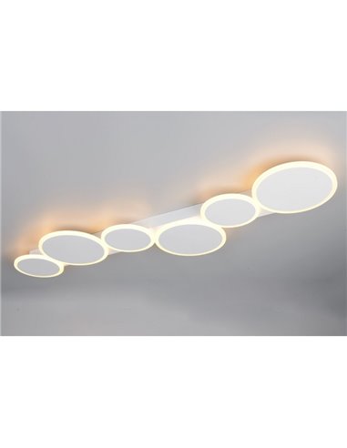Plafonnier LED OVELA, cercles décoratifs 34 W 3900 lm, 2700 - 6500 K IP20 Blanc