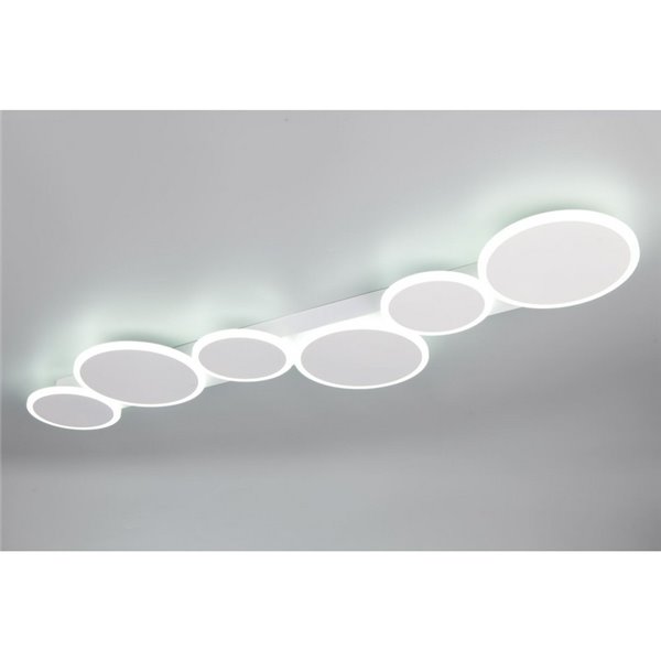 Luminária de teto LED OVELA, círculos decorativos, 34W, 3900lm, 2700 - 6500K, IP20, branca