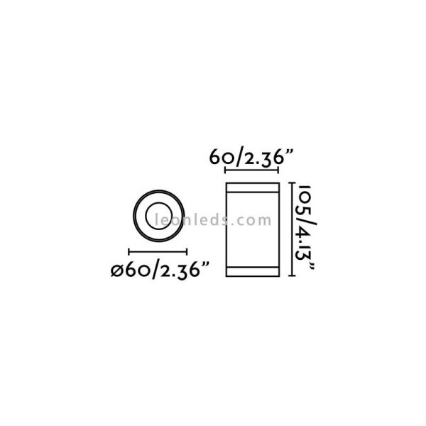 Plafón de Techo para exterior Olot 1xGU10 Blanco IP44 de Faro Barcelona | Leonleds Iluminación
