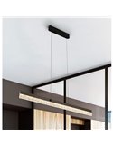 Plafonnier LED IXIAS, design linéaire, 24 W, 1 600 lm, intensité variable 2 700-5 000 K, IP20, noir