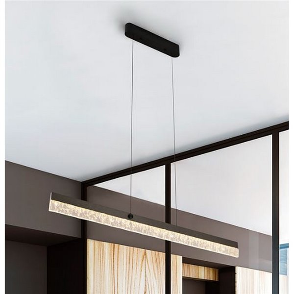 Luminária de teto LED IXIAS, design linear, 24W, 1600lm, dimerizável 2700-5000K, IP20, preta