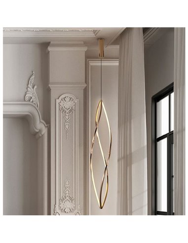 Grand plafonnier LED ADELE, 60 W, température de couleur 2700-6500 K, IP20, or rose