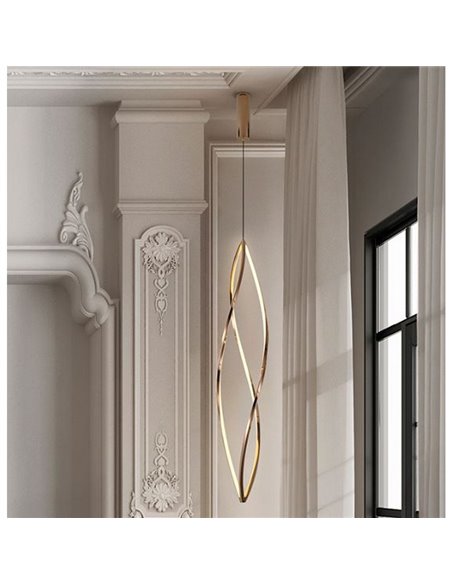 Lámpara de techo LED ADELE grande, 60W CCT 2700-6500K IP20 Oro rosa