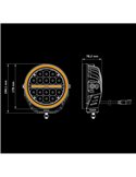 Faro LED largo alcance SIBERIA XPA 7" 80W 5710Lm, alcance 662 metros, blanca/ámbar, ECE R148 y R149