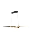 Lámpara de techo LED ENORA, altura regulable, 39W 2700-5000K 3.900Lm IP20 Negro/dorado