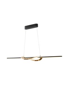 Luminária de teto LED ENORA, altura ajustável, 39W, 2700-5000K, 3900lm, IP20, preta/dourada