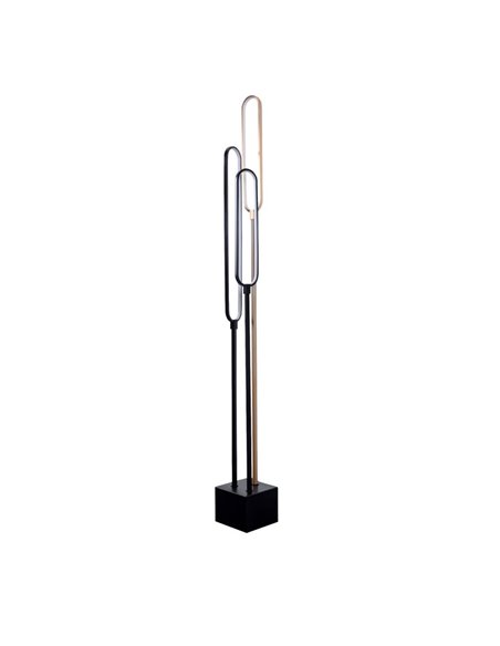 Lámpara LED de pie COLETTE 44W 3.042lm, 3000K IP20 Negro/oro rosa
