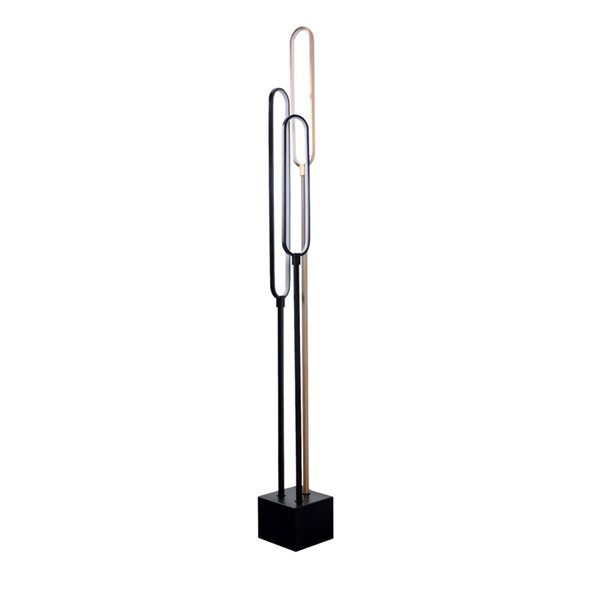 Lámpara LED de pie COLETTE 44W 3.042lm, 3000K IP20 Negro/oro rosa