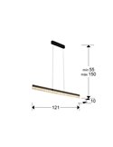 Lámpara LED de techo IXIAS diseño lineal 24W 1600Lm regulable 2700-5000K IP20 Negro