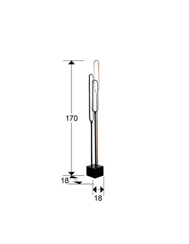 Lámpara LED de pie COLETTE 44W 3.042lm, 3000K IP20 Negro/oro rosa