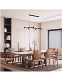 Lámpara colgante LED de diseño negra con 6 luces ÁFRICA, 29W 3000K 2700Lm, regulable TRIAC