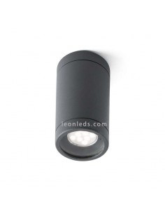 Plafón de Techo para exterior Olot 1xGU10 Gris Oscuro IP44 de Faro Barcelona | Leonleds Iluminación