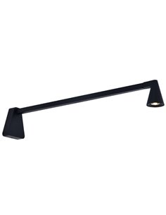 Aplique LED de pared negro sin interruptor ÁFRICA, brazo extra largo 80cm, 5W 3000K 450Lm