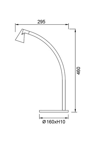 Lámpara de sobremesa LED moderna negra ÁFRICA, 6W 3000K 450Lm