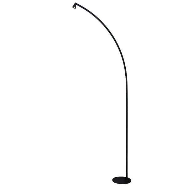 Lámpara de pie LED negra ÁFRICA, 251cm de alta, regulable, 8W 3000K 620Lm diseño moderno