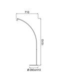 Lámpara de pie LED negra ÁFRICA, 151cm de alta, regulable, 5W 3000K 450Lm diseño moderno
