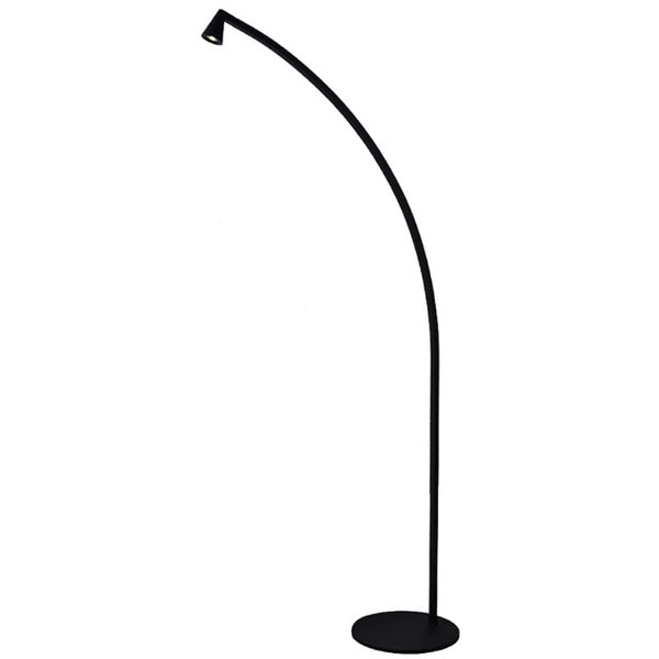Lámpara de pie LED negra ÁFRICA, 151cm de alta, regulable, 5W 3000K 450Lm diseño moderno