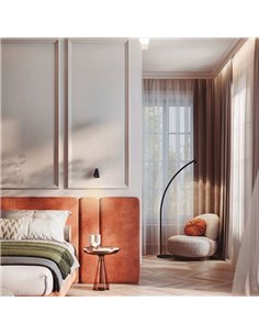 Lampadaire LED noir AFRICA, hauteur 151 cm, intensité variable, 5 W, 3000 K, 450 lm, design moderne 2