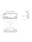 Piloto LED de gálibo lateral e intermitente con soporte LKD 2511 slim XS, homologado IA SM1 5 IP68