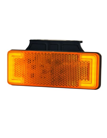Feu clignotant latéral à LED Galibo LKD 2485 avec support, 12/24V IA SM1 5 IP68 approuvé.