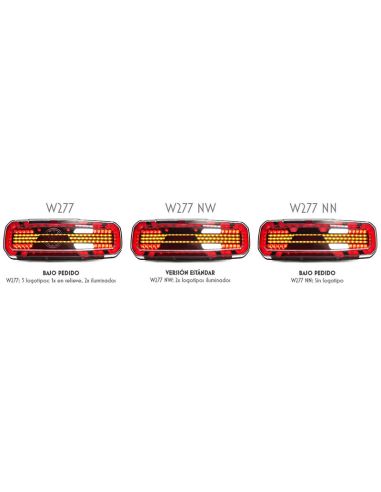Piloto trasero LED con triangulo W277DD Line Black gamas Was