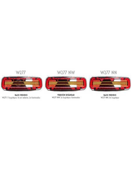 Piloto trasero LED con triangulo W277DD Line Black gamas Was