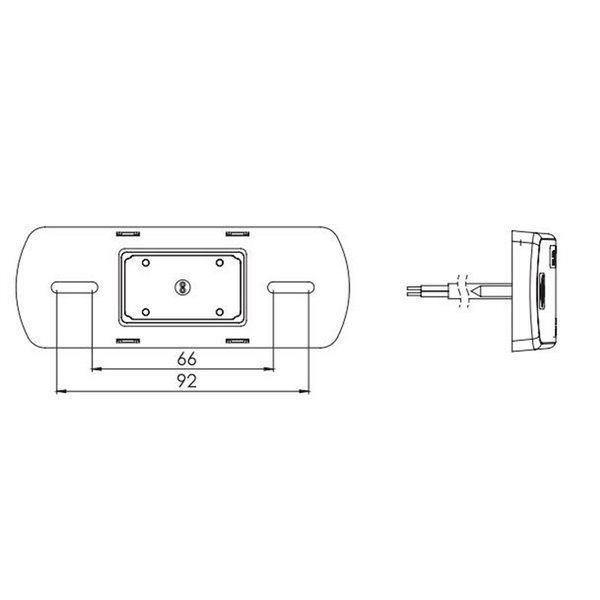 Piloto LED gálibo lateral con intermitente y reflectante LKD 2218, 12/24V homologado IA SM1 5 IP68