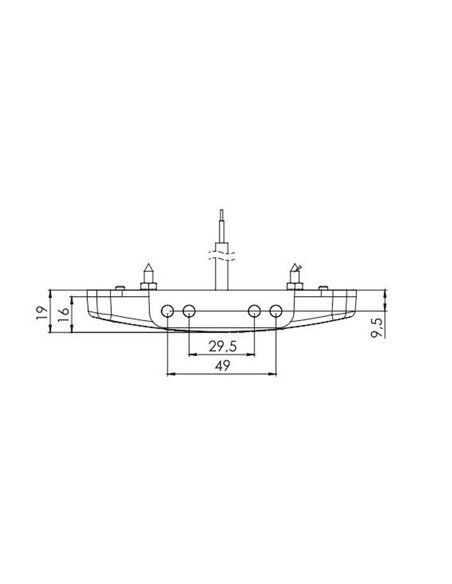 Piloto LED gálibo lateral con intermitente y reflectante LKD 2222 con soporte, 12/24V homologado IA SM1 5 IP68
