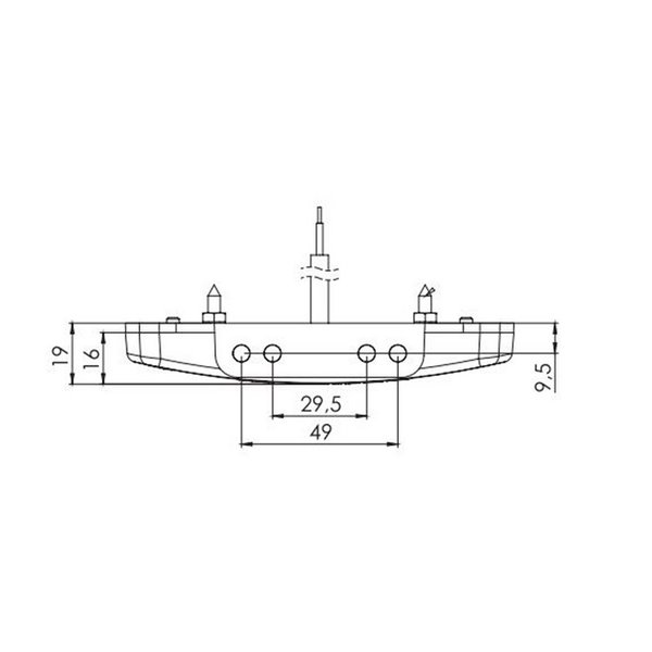 Piloto LED gálibo lateral con intermitente y reflectante LKD 2222 con soporte, 12/24V homologado IA SM1 5 IP68