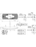 Piloto LED gálibo lateral con intermitente y reflectante LKD 2222 con soporte, 12/24V homologado IA SM1 5 IP68