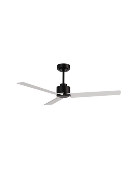 Ventilateur ANNE moderne sans éclairage, noir avec pales blanches, 22 W, Ø 127 cm