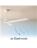 Ventilateur ANNE moderne sans éclairage, noir avec pales blanches, 22 W, Ø 127 cm