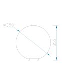 Bola blanca de suelo exterior AVORIAZ Ø 35cm IP65 E27 (no incl.)