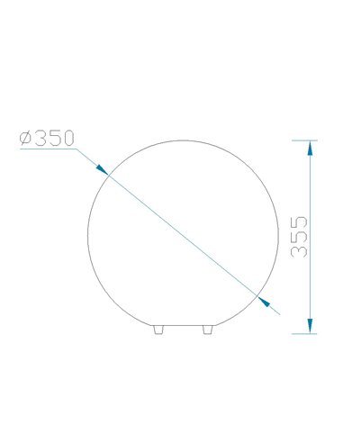 Bola blanca de suelo exterior AVORIAZ Ø 35cm IP65 E27 (no incl.)
