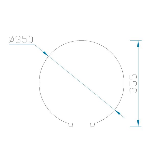 Bola blanca de suelo exterior AVORIAZ Ø 35cm IP65 E27 (no incl.)