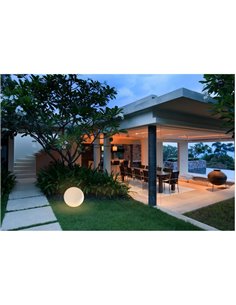 Boule de sol extérieure blanche AVORIAZ Ø50cm E27 (non incluse), IP65 2