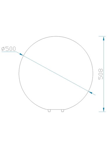 Boule de sol extérieure blanche AVORIAZ Ø50cm E27 (non incluse), IP65