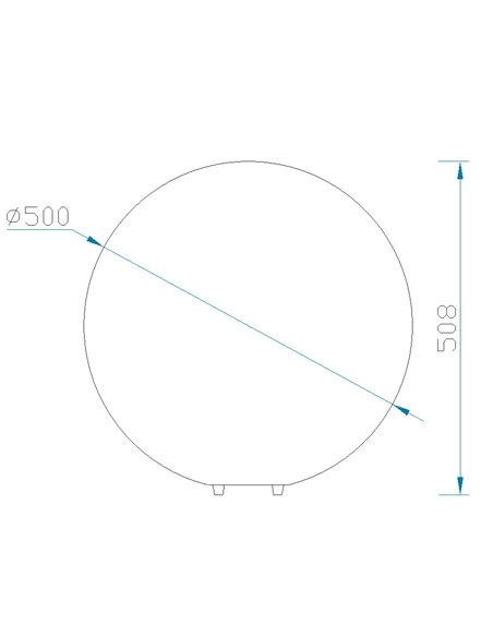 Bola blanca de suelo exterior AVORIAZ Ø50cm E27 (no incl.), IP65