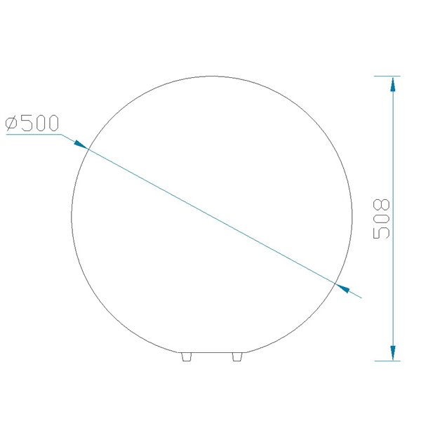 Boule de sol extérieure blanche AVORIAZ Ø50cm E27 (non incluse), IP65