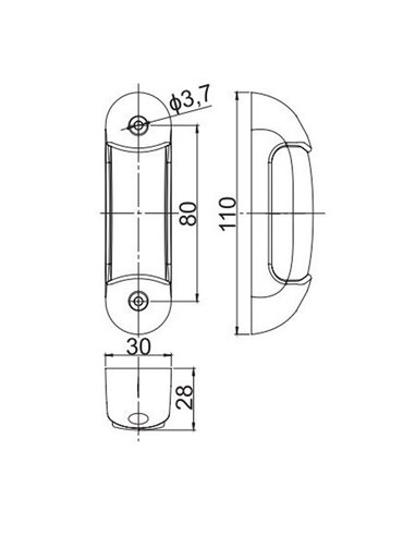 Luz de gálibo lateral LED con intermitente LKD 2291, 12/24V homologado SM1 cat.5 IP68 