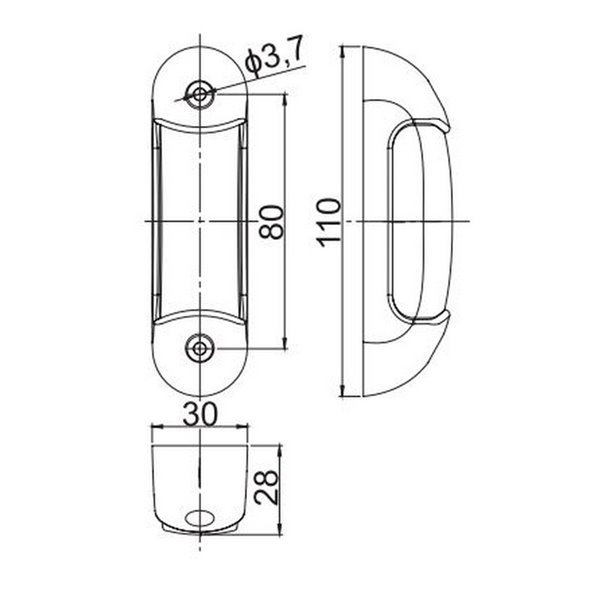 Clignotant latéral à LED 12/24 V LKD 2292, homologué cat. 6 IP68