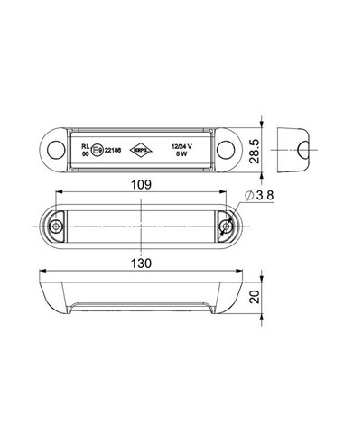 Juego de luces diurnas LED LDR 2783, 12/24V homologado RL IP68